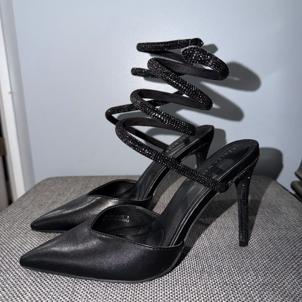 Azeala Wang from Akira Spiral Strap Heels